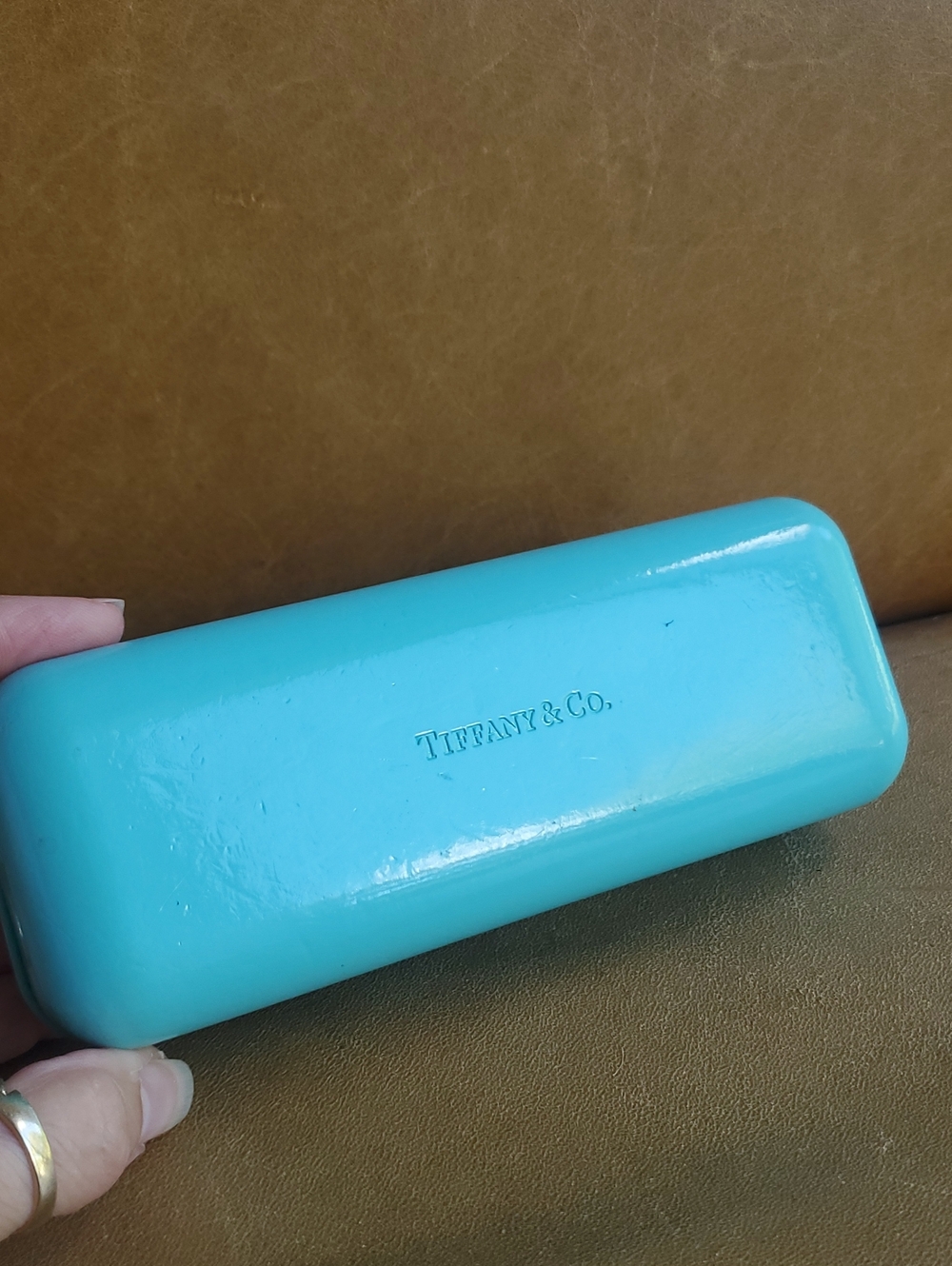 Tiffany & Co. Patent Leather Sunglasses Glass Hard Case